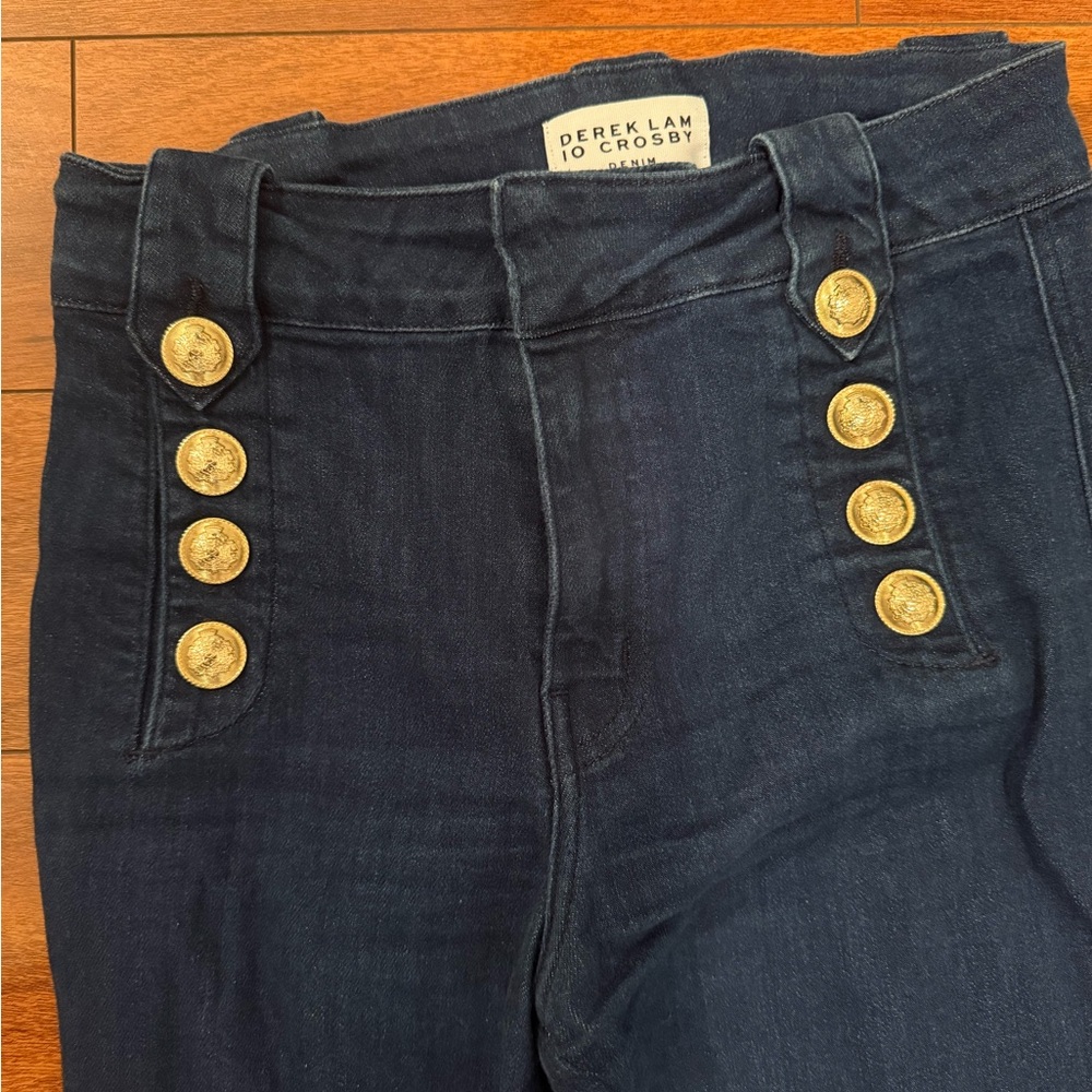 Derek Lam Crosby Robertson Flare Blue Jeans - Picture 6 of 8